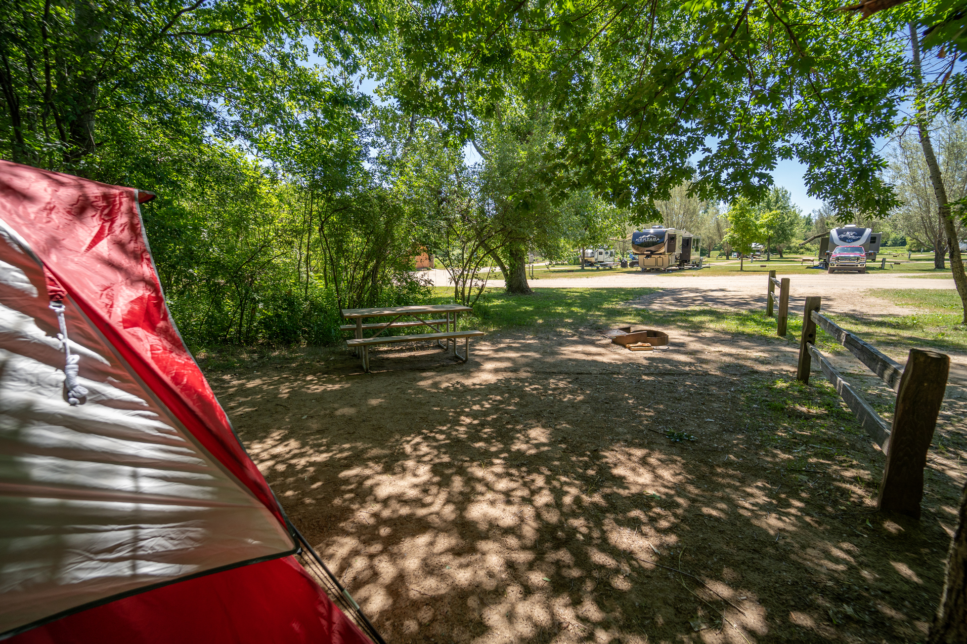 Individual Tent Site, Water & Electric, Gravel Tent Pad Pictures